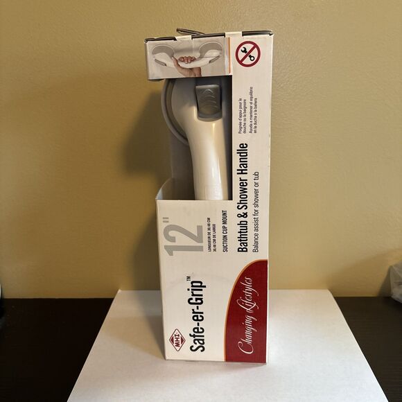 MHI Safe-er-Grip Suction 12" Cup Mount Bathtub/Shower Handle Balance Assist NEW - Picture 2 of 5